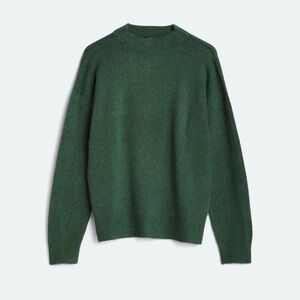 Juhi Mock Neck Sweater | Violets & Roses | Green | Size Medu